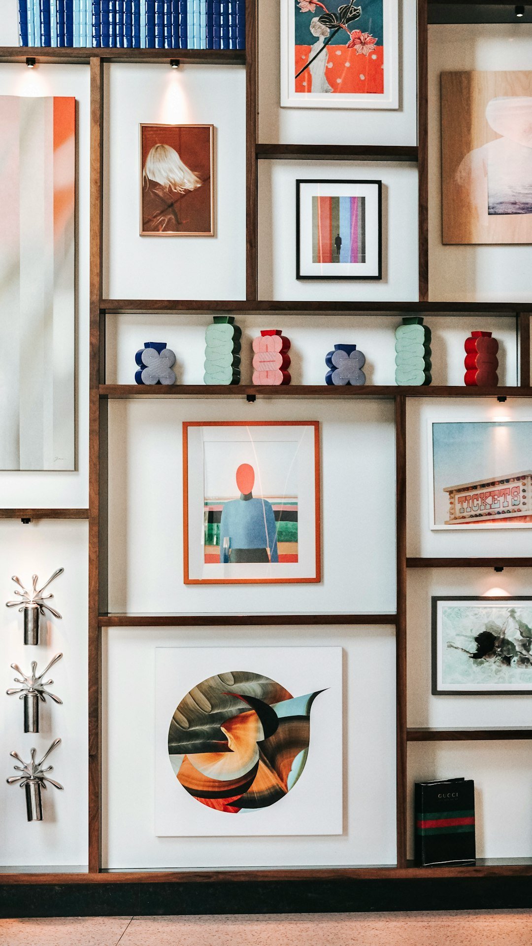 Gallatin Packing: Framed Photos and Gallery Sets 9 Coordinated framed prints arranged on a gallery wall