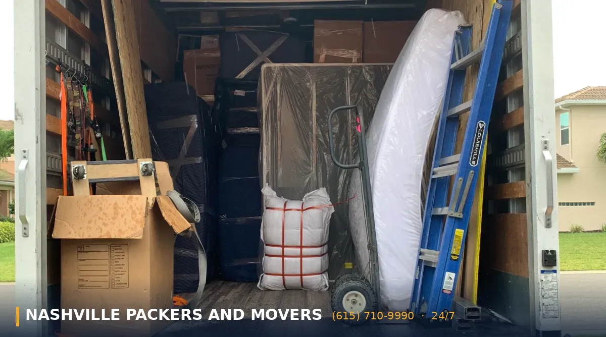Household items prepared for a long-distance move