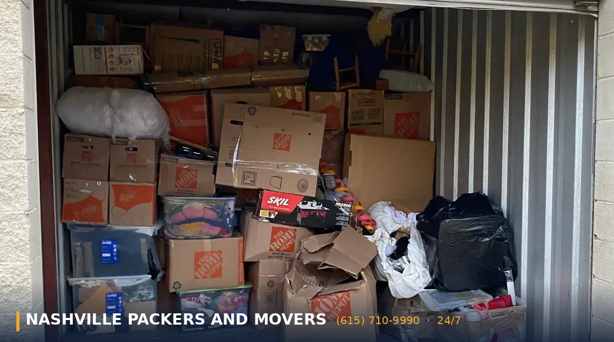 Moving crew loading furniture for an Extra Space Storage Nashville unit