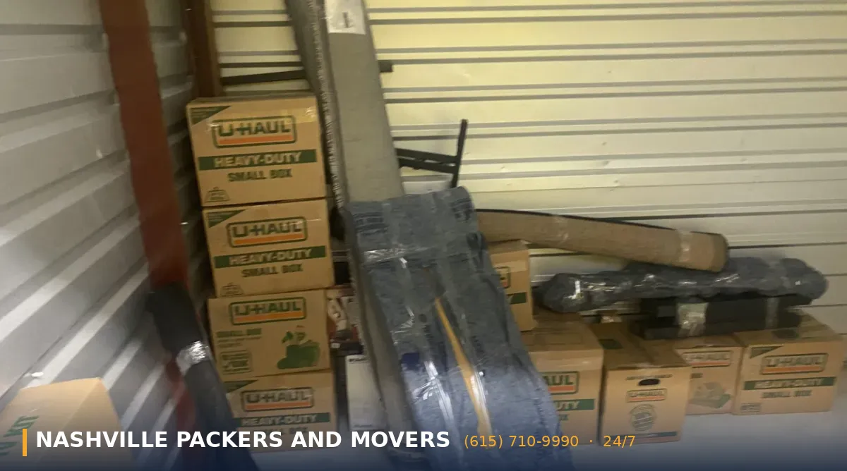 Moving and Storage Services Nashville TN | Moving Storage 7 Residential moving crew carrying household items out of a Nashville home
